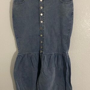 SHEIN Curve Blue Denim Skirt